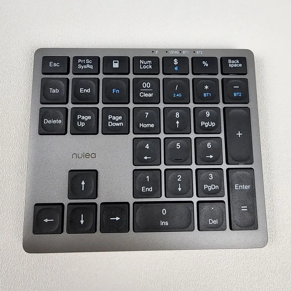 Nulea Wireless Number Pad TK403 BT 5.0 2.4G USB-C Rechargeable Numeric Keyboard